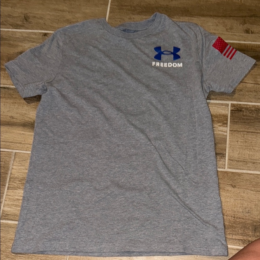 Under Armour kids Heather Gray Freedom Tee
